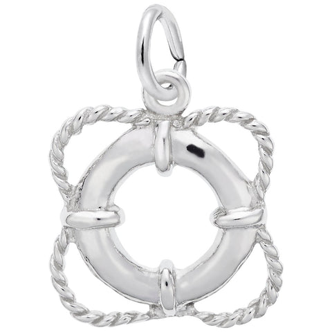 Life Preserver Charm In Sterling Silver