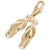 Sandals Charm in Yellow Gold Plated