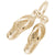 Sandals Charm in Yellow Gold Plated