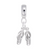 Sandals charm dangle bead in Sterling Silver hide-image