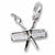 Comb And Scissors charm in Sterling Silver hide-image
