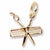Comb And Scissors charm in Yellow Gold Plated hide-image