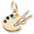 Artist Palette charm in Yellow Gold Plated hide-image