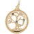 Tree Of Life Charm in Yellow Gold Plated
