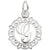 Initial G Charm In 14K White Gold