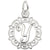 Initial Y Charm In 14K White Gold