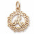 Initial A charm in 14K Yellow Gold