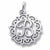 Initial B charm in 14K White Gold hide-image