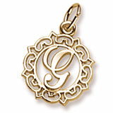 Initial G charm in Yellow Gold Plated hide-image