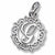 Initial G charm in Sterling Silver hide-image