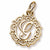 Initial G charm in 14K Yellow Gold