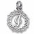 Initial I charm in 14K White Gold hide-image