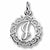 Initial J charm in Sterling Silver hide-image