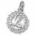 Initial L charm in 14K White Gold hide-image