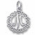 Initial M charm in Sterling Silver hide-image