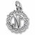 Initial N charm in 14K White Gold hide-image