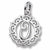 Initial O charm in 14K White Gold hide-image