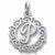 Initial P charm in 14K White Gold hide-image