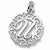 Initial U charm in 14K White Gold hide-image