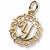 Initial Y charm in 14K Yellow Gold