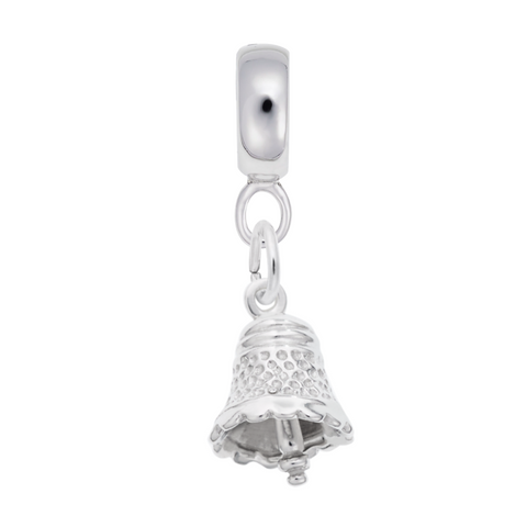 Bell Charm Dangle Bead In Sterling Silver