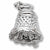 Bell charm in 14K White Gold hide-image