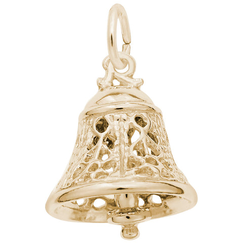 Bell Filigree Charm in Yellow Gold Plated