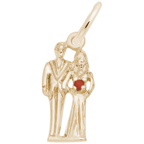 Bride And Groom Charm in Yellow Gold Plated
