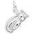 Boxing Glove Charm In 14K White Gold