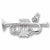 Trumpet charm in 14K White Gold hide-image