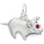 Piggy Bank Charm In Sterling Silver