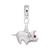 Piggy Bank charm dangle bead in Sterling Silver hide-image