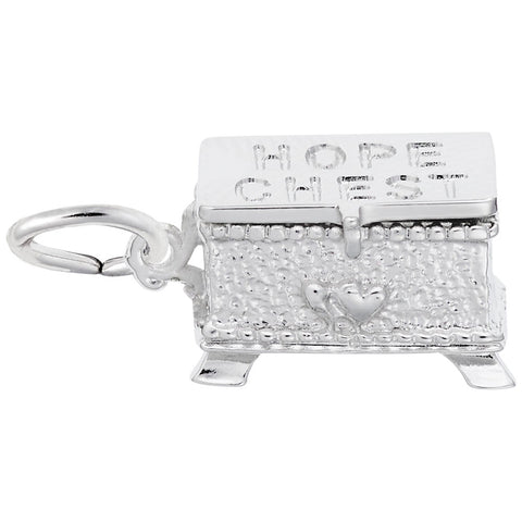 Hope Chest Charm In 14K White Gold