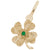 4 Leaf Clover Charm In Yellow Gold