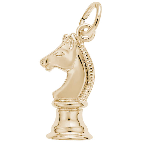 Chess Knight Charm In Yellow Gold