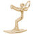 Water Skier Charm in Yellow Gold Plated