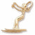 Water Skier charm in Yellow Gold Plated hide-image