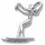 Water Skier charm in 14K White Gold hide-image