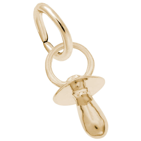 Pacifier Charm In Yellow Gold