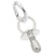 Pacifier Charm In 14K White Gold