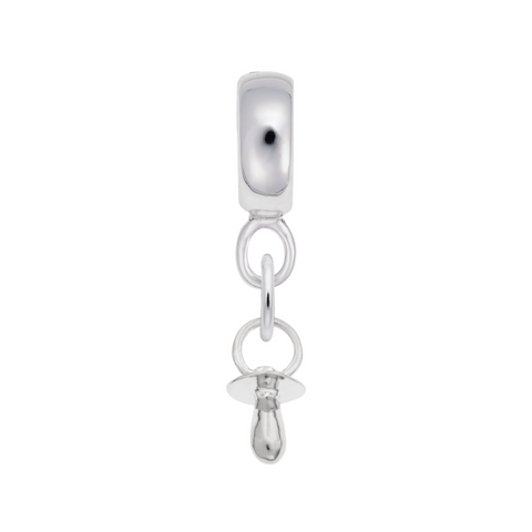Pacifier Charm Dangle Bead In Sterling Silver