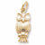 Owl charm in Yellow Gold Plated hide-image