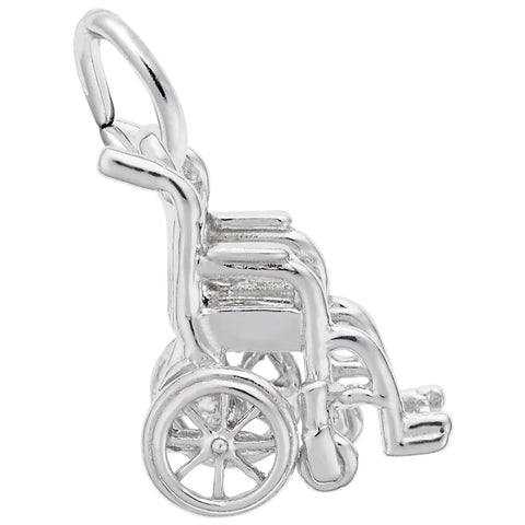 Wheelchair Charm In Sterling Silver