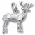 Elk charm in Sterling Silver hide-image
