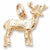 Elk charm in Yellow Gold Plated hide-image