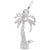Palm Tree Charm In 14K White Gold