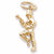 Majorette charm in Yellow Gold Plated hide-image