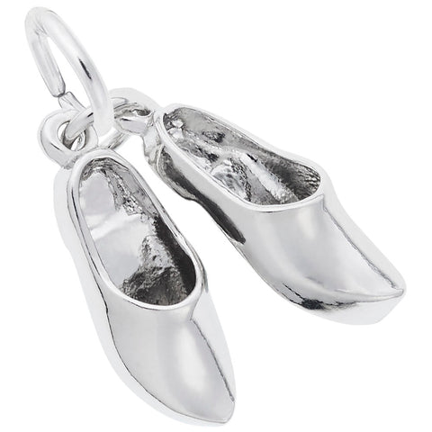 Dutch Shoes Charm In 14K White Gold