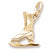 Ice Skate charm in Yellow Gold Plated hide-image