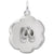 Baby Shoes Disc Charm In 14K White Gold